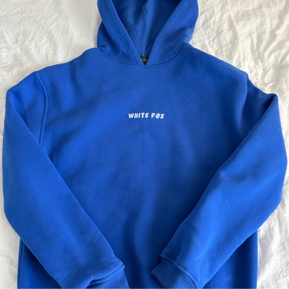 White fox hoodie - never worn